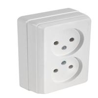 BRON S/Ü İKİLİ TOPRAKSIZ PRİZ BEYAZ 1